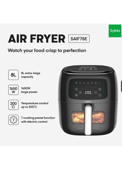 SYINIX AIR FRYER SAIF75E