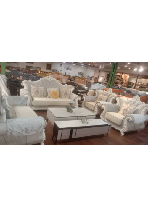 HIGH QUALITY 7-SEATER SET WITH CENTER TABLE AND TV SHELF